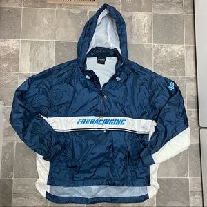 Men’s fox racing big logo half zip windbreaker top